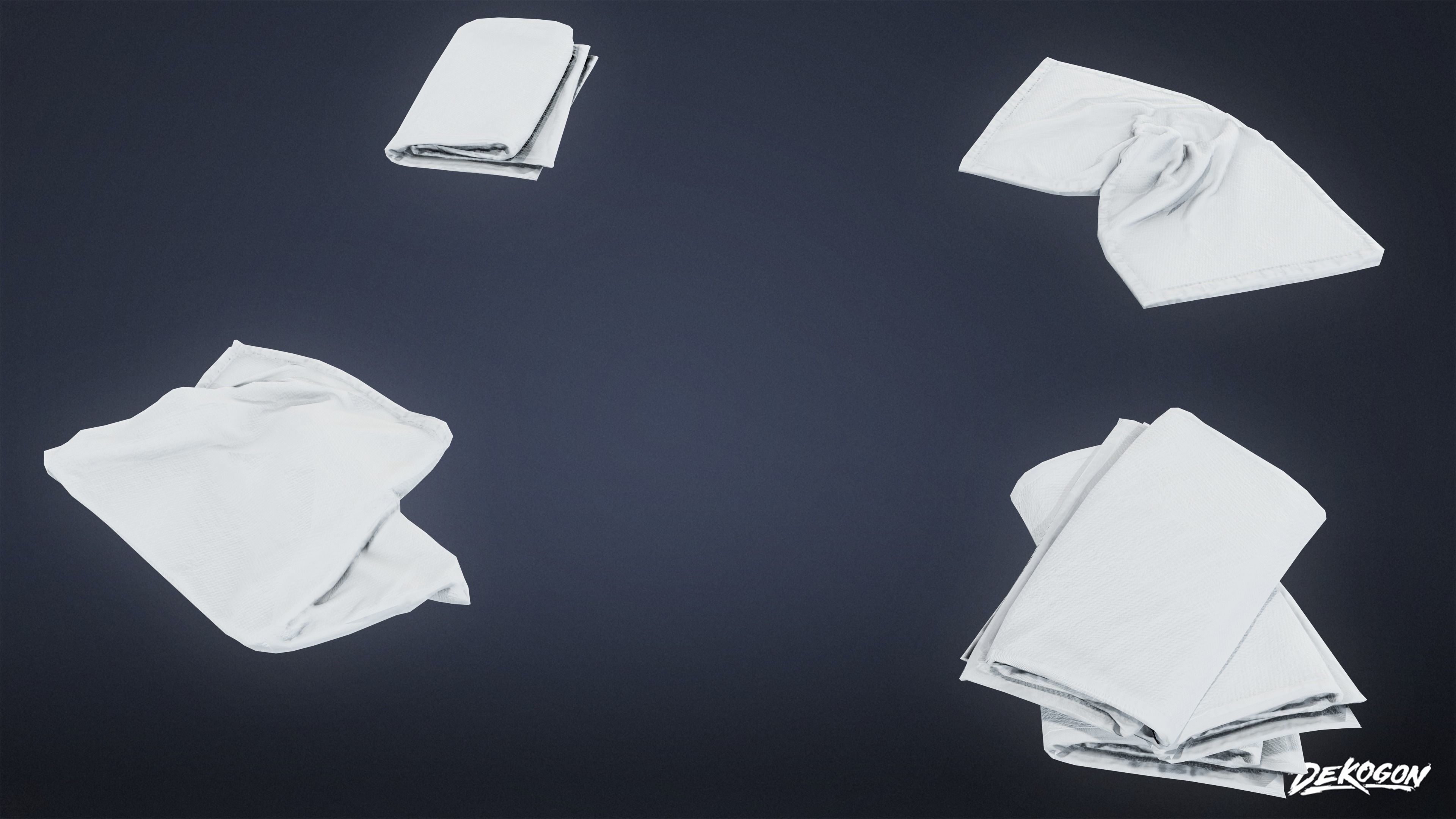 HIGH SCHOOL GYM - Towel Stack 01 - LOW POLY Low-poly 3D model_1