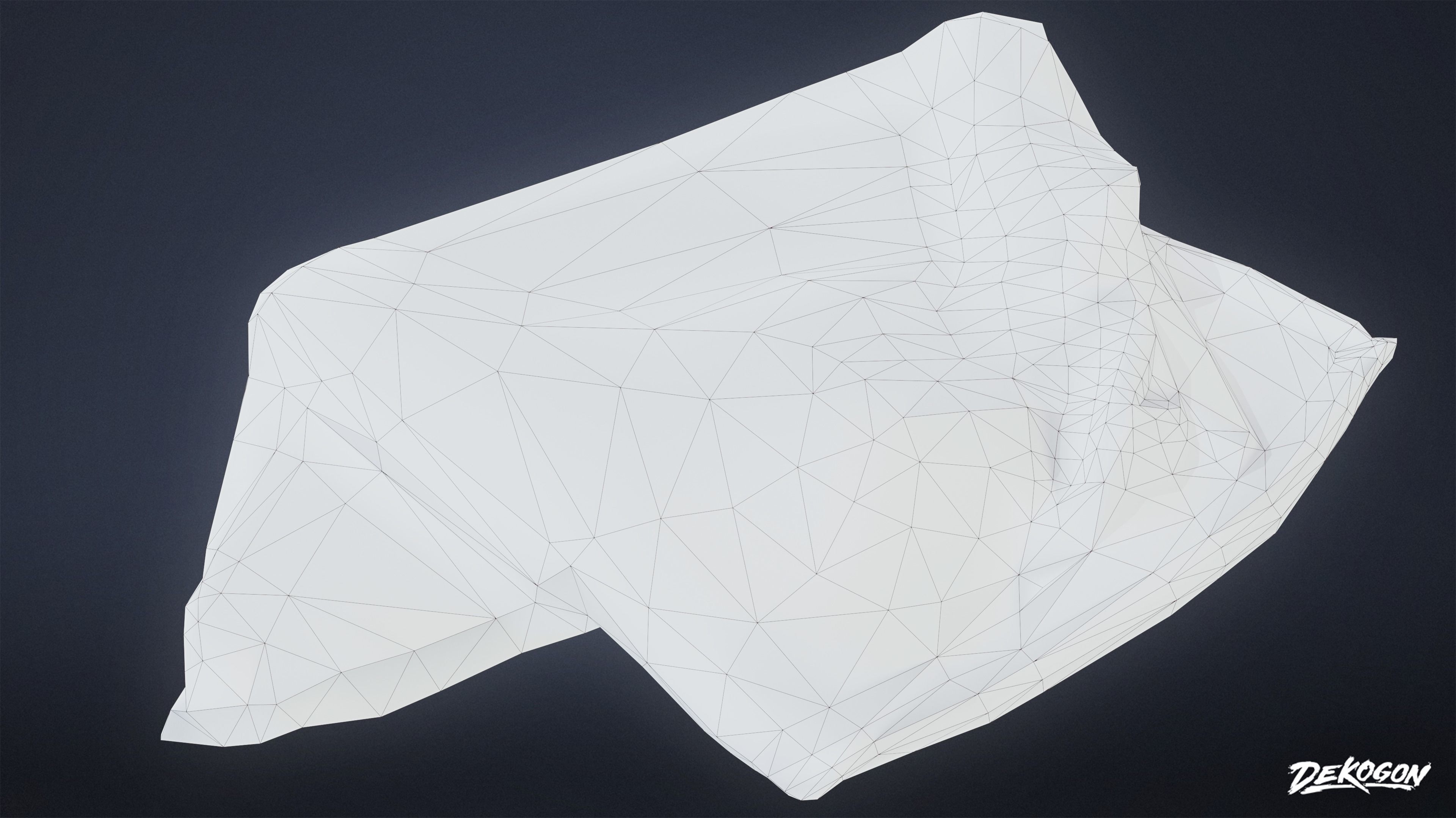 HIGH SCHOOL GYM - Towel Stack 01 - LOW POLY Low-poly 3D model_9