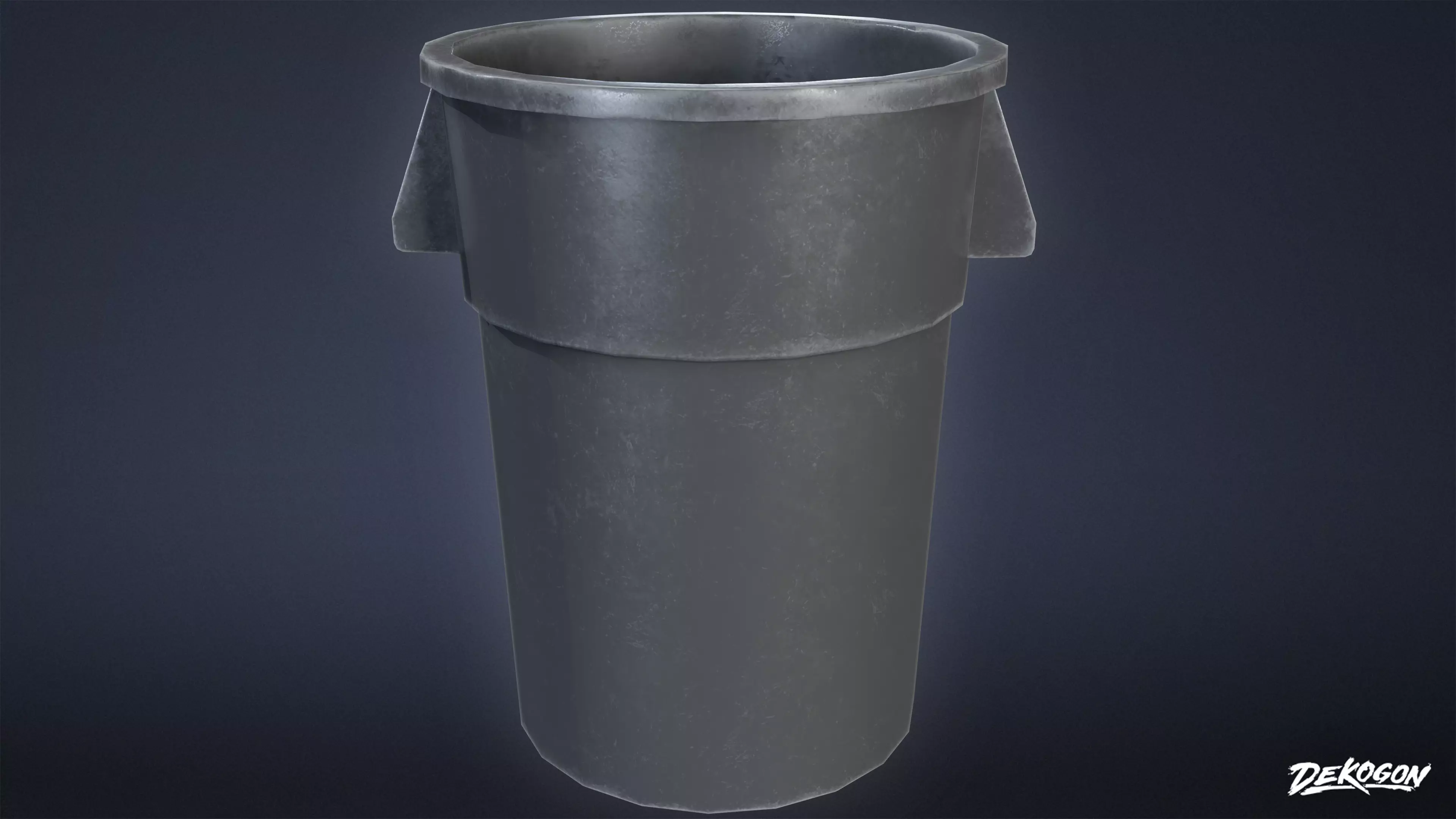 HIGH SCHOOL GYM - Trash Can 01 - LOW POLY Low-poly 3D model_0