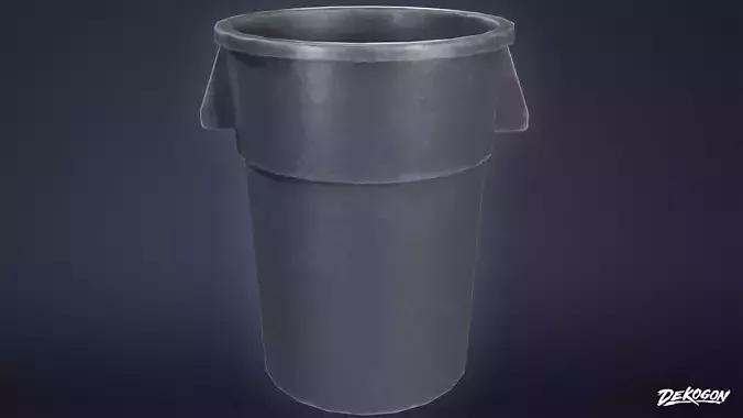 HIGH SCHOOL GYM - Trash Can 01 - LOW POLY
