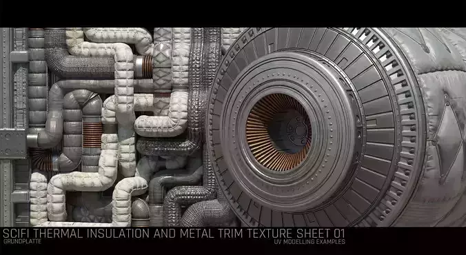 Scifi Thermal and Metal Trim Texture 01 Texture