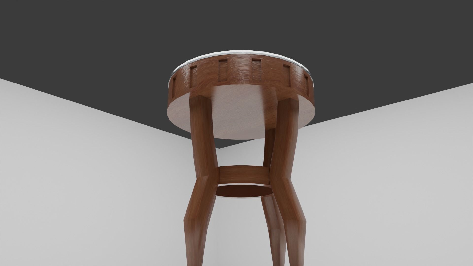 Living Room Small Table Low-poly 3D model_3