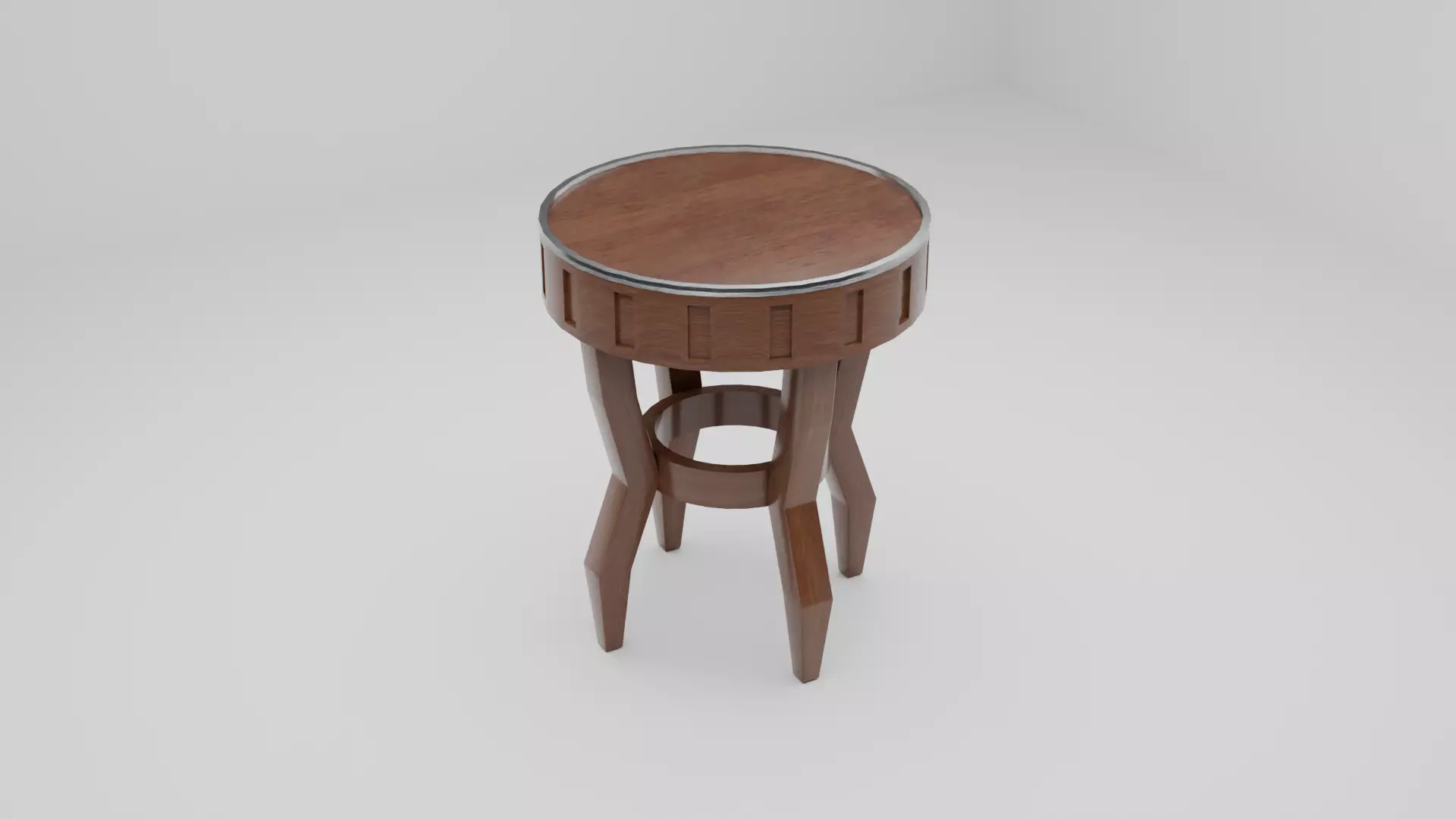 Living Room Small Table Low-poly 3D model_0