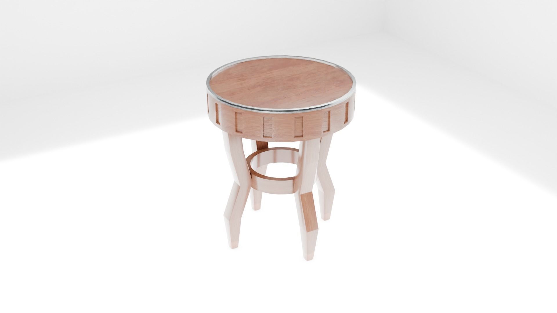 Living Room Small Table Low-poly 3D model_1