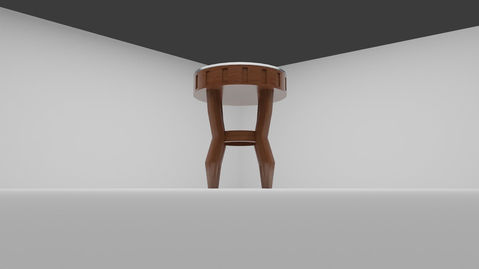 Living Room Small Table Low-poly 3D model_5