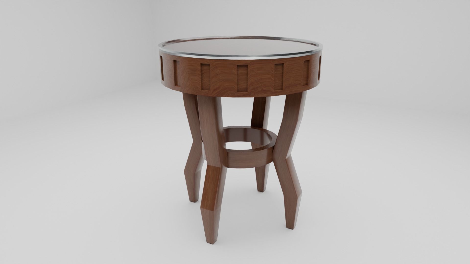 Living Room Small Table Low-poly 3D model_2