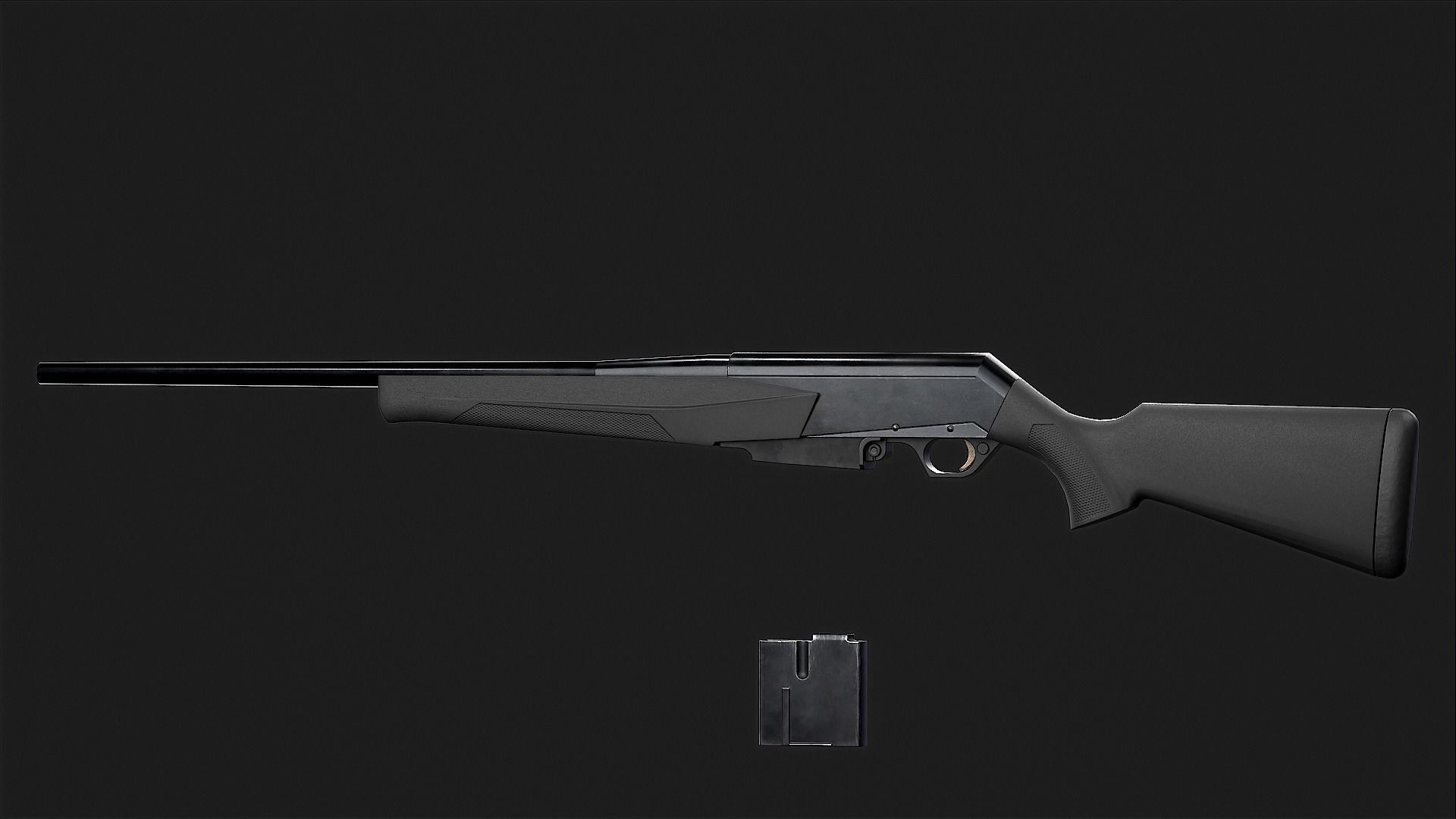 Game Ready Browning BAR MK3 PBR Rigged Low-poly 3D model_6