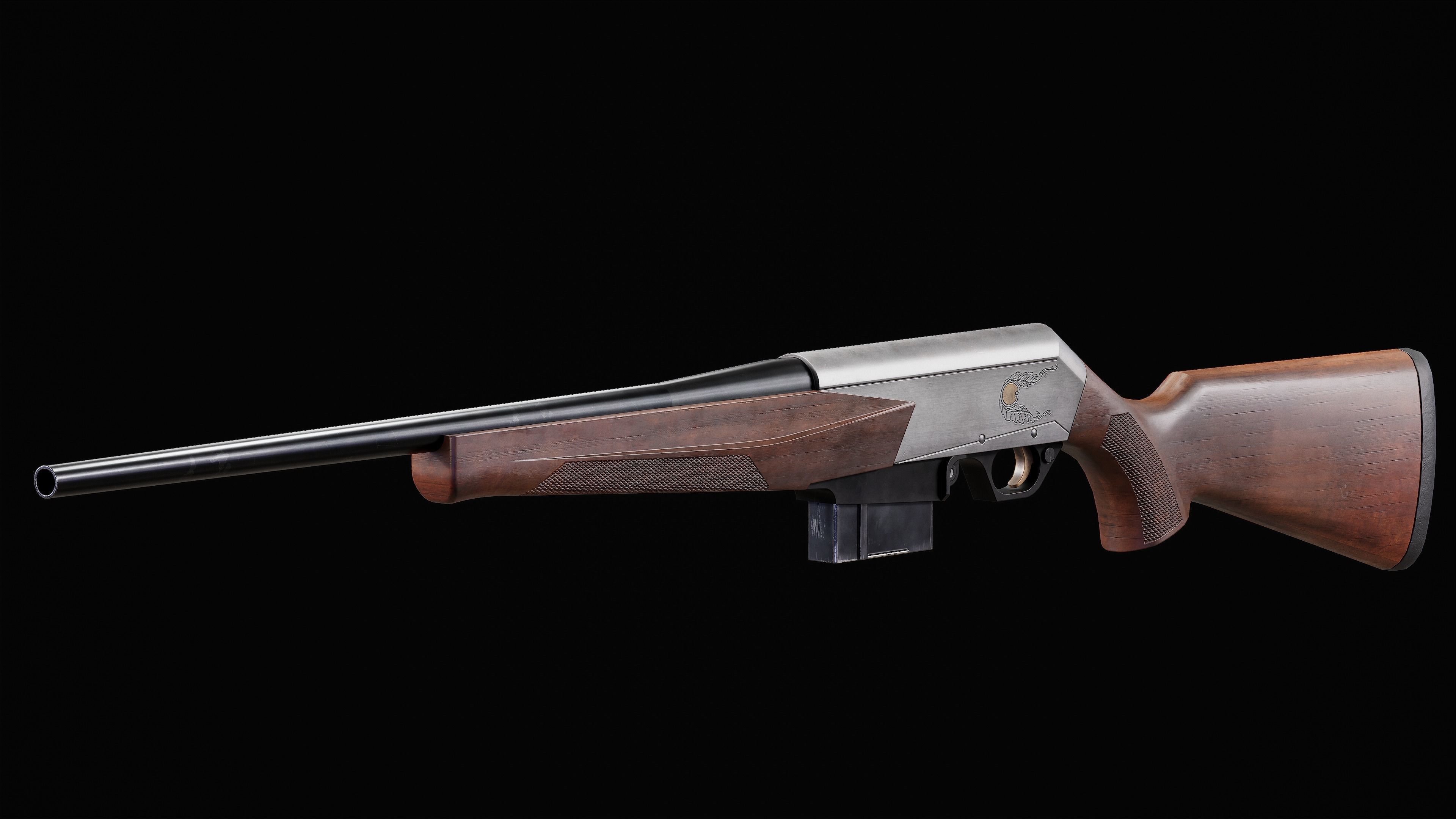 Game Ready Browning BAR MK3 PBR Rigged Low-poly 3D model_5