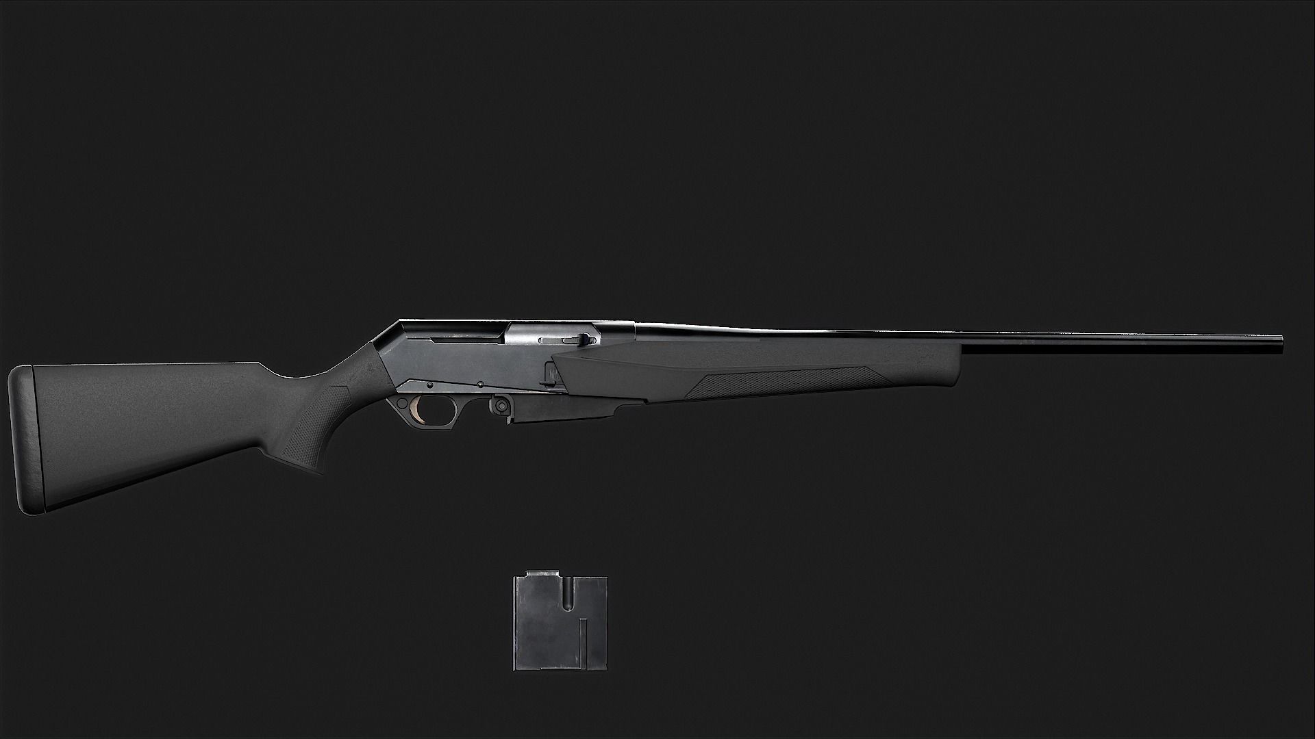 Game Ready Browning BAR MK3 PBR Rigged Low-poly 3D model_4