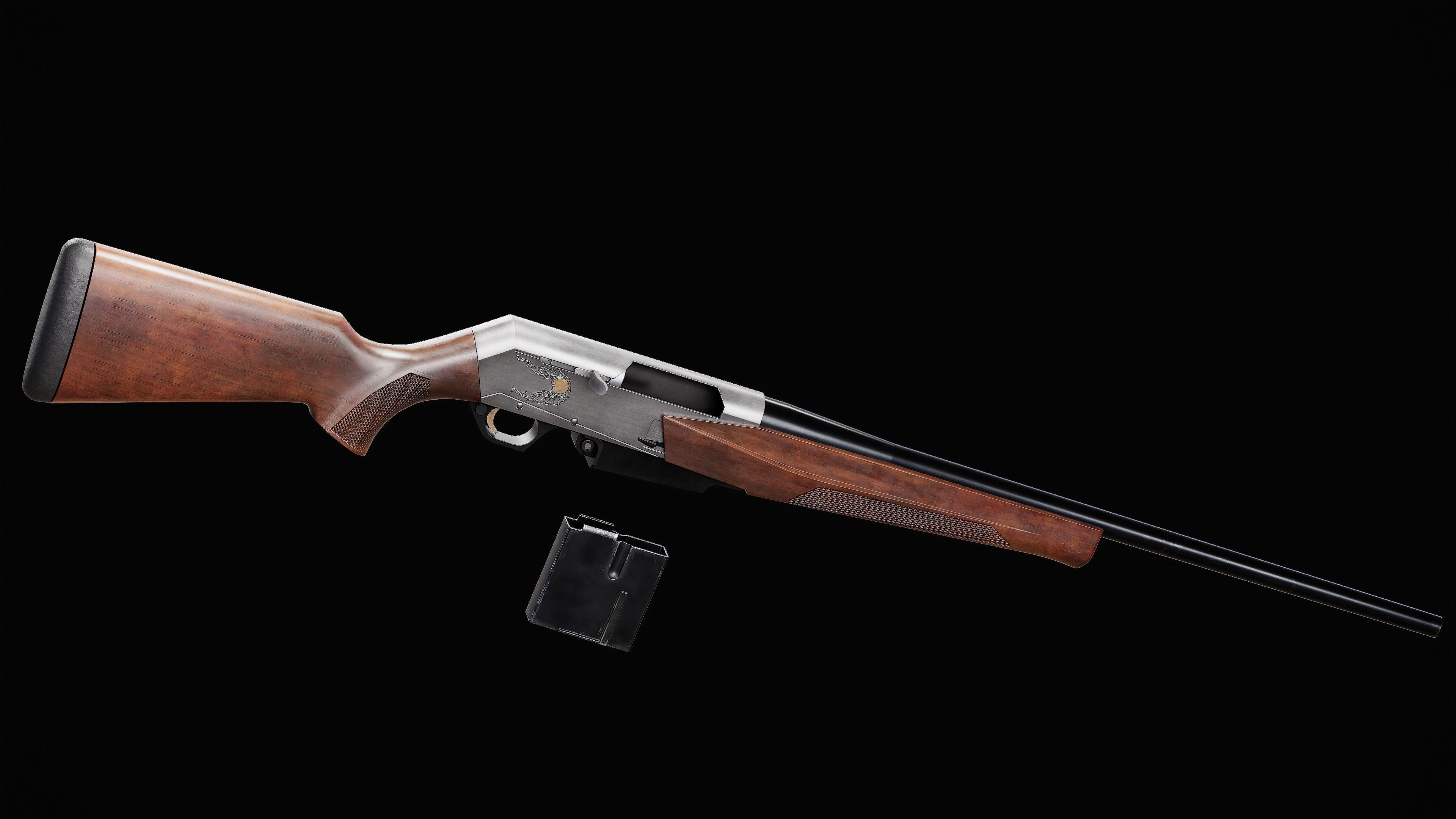 Game Ready Browning BAR MK3 PBR Rigged Low-poly 3D model_1