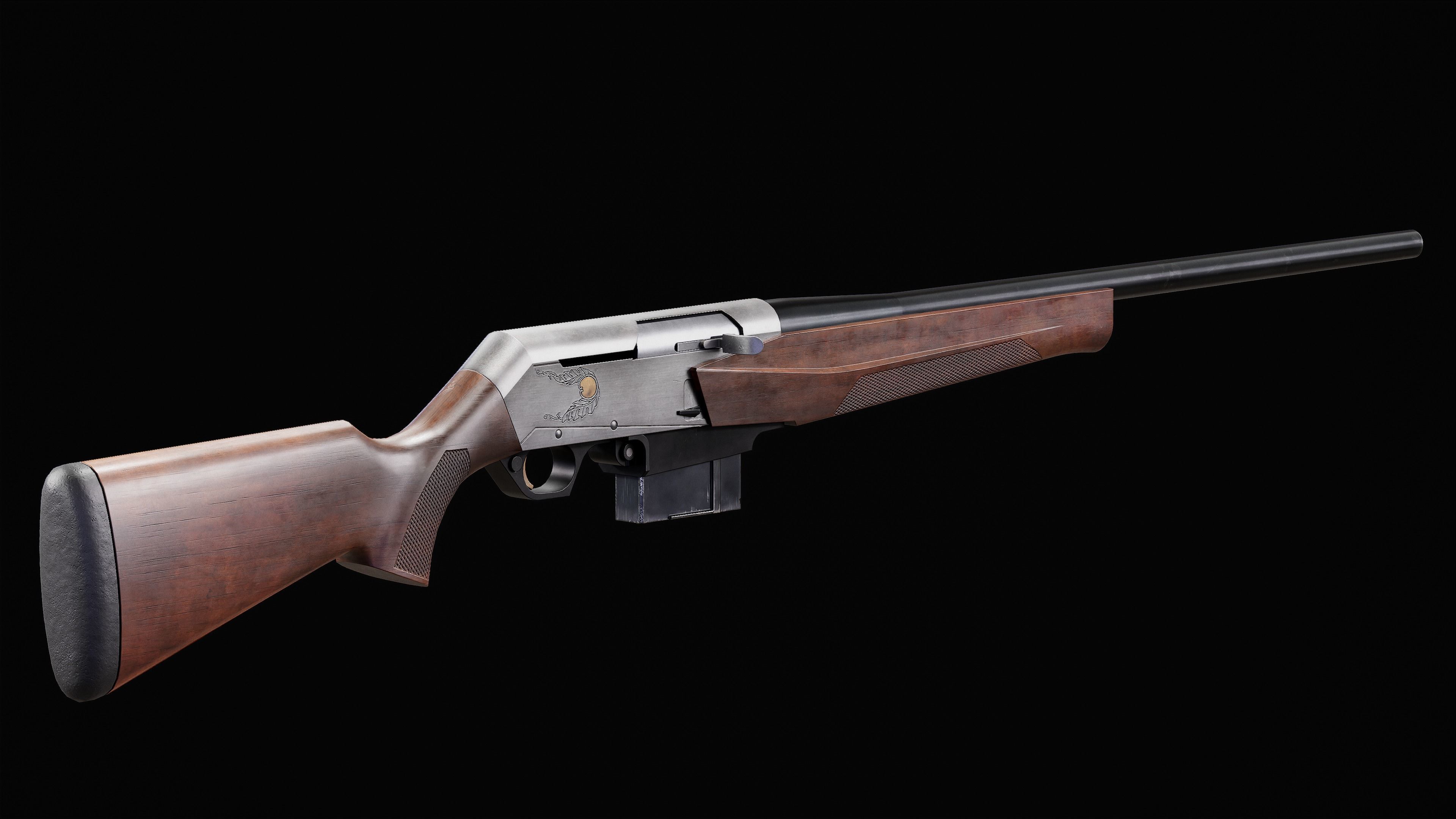 Game Ready Browning BAR MK3 PBR Rigged Low-poly 3D model_3