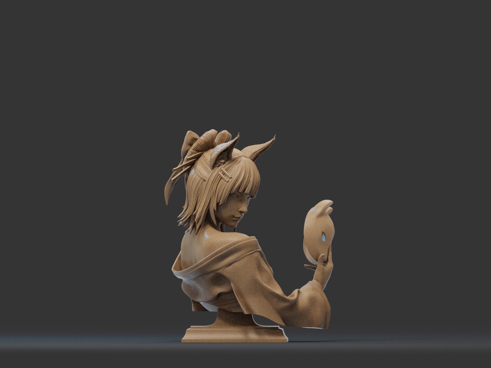 Amaterasu Bust 3D Print 3D print model_1