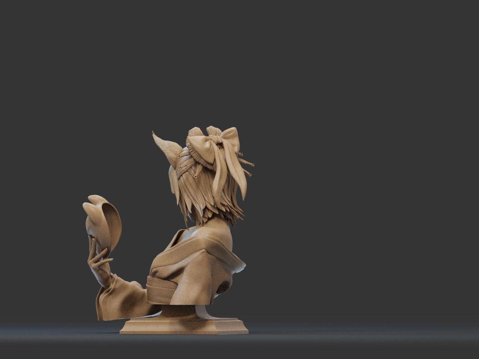 Amaterasu Bust 3D Print 3D print model_5