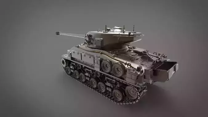 M50 sherman Tank 3D model