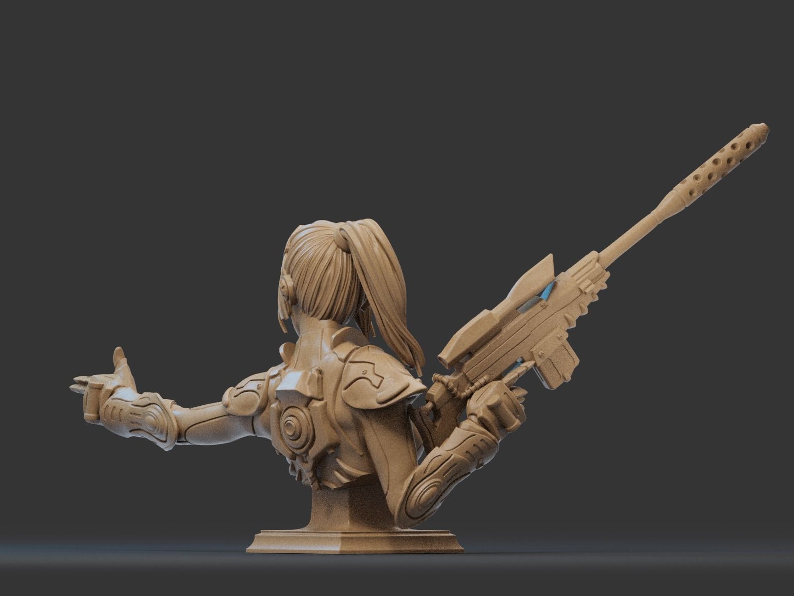 NOVA- STARCRAFT Bust 3D Print 3D print model_4