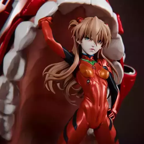 Asuka and Eva diorama 3D Print 3D print model