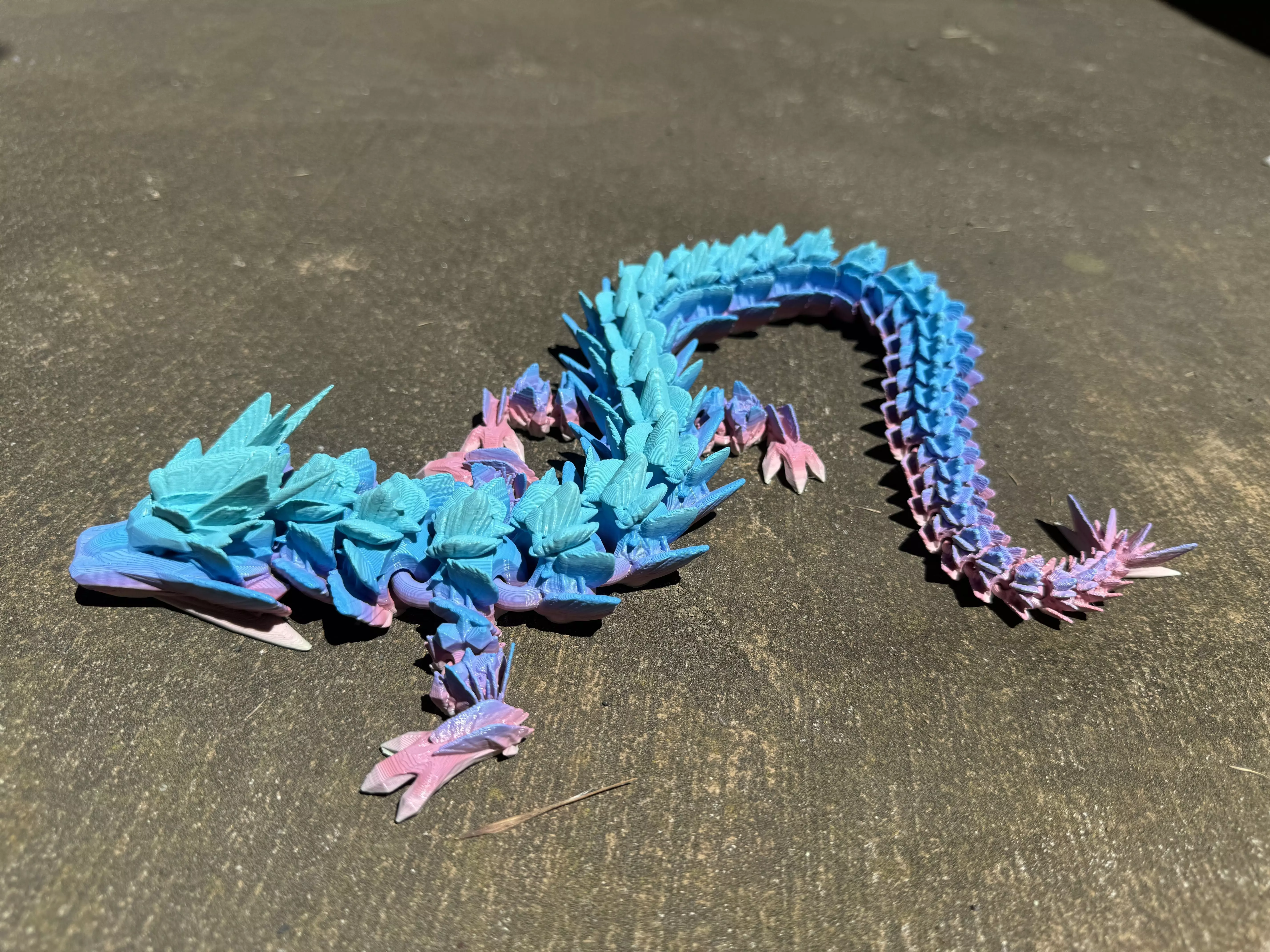 Fin Dragon Fidget Toy - Articulated Dragon 3D print model