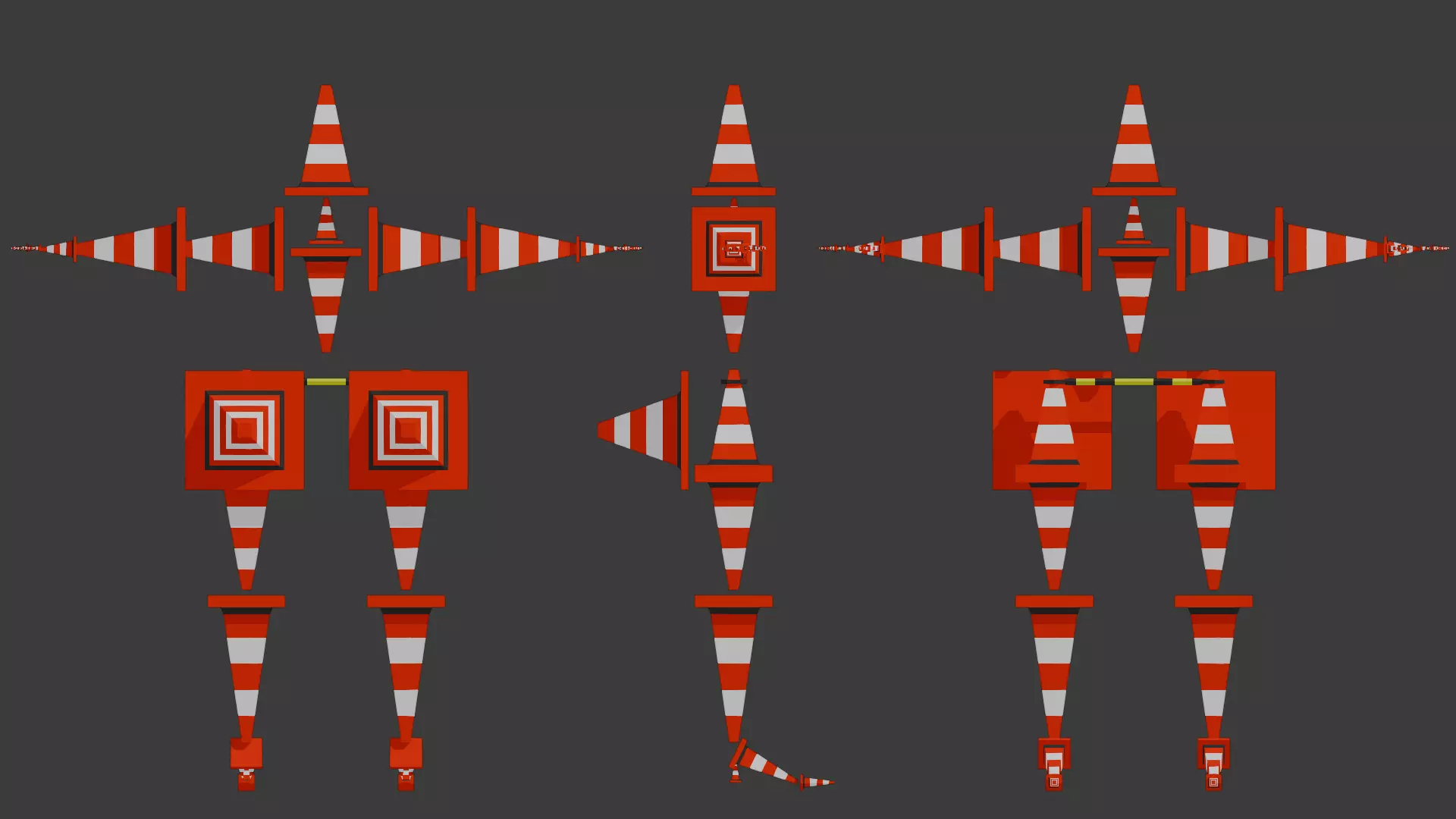 Mrs triangular cone Low-poly 3D model