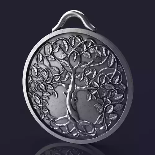 Pendant with a tree  3D print model