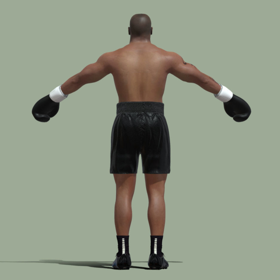 T-Pose Rigged Mike Tyson 3D model_4
