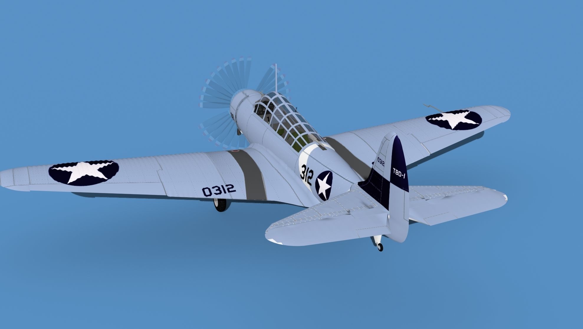 Douglas TBD-1 Devestator V12 3D model_7