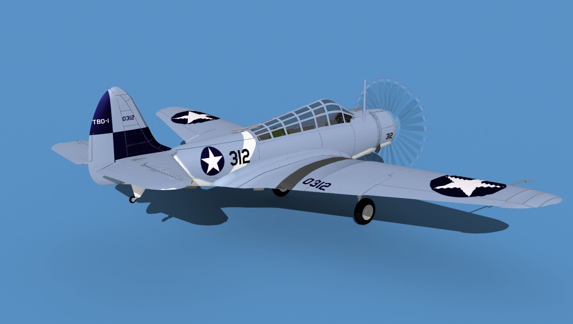 Douglas TBD-1 Devestator V12 3D model_5