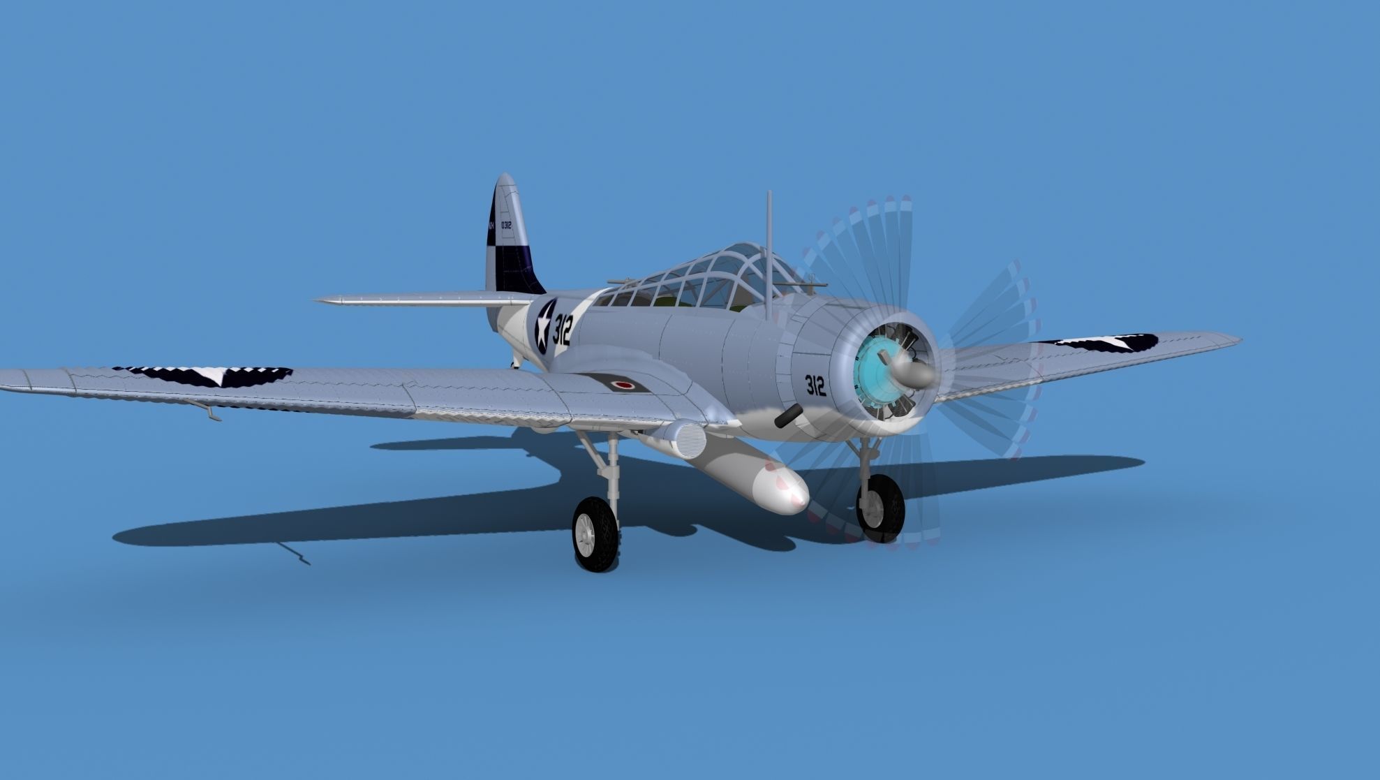 Douglas TBD-1 Devestator V12 3D model_2