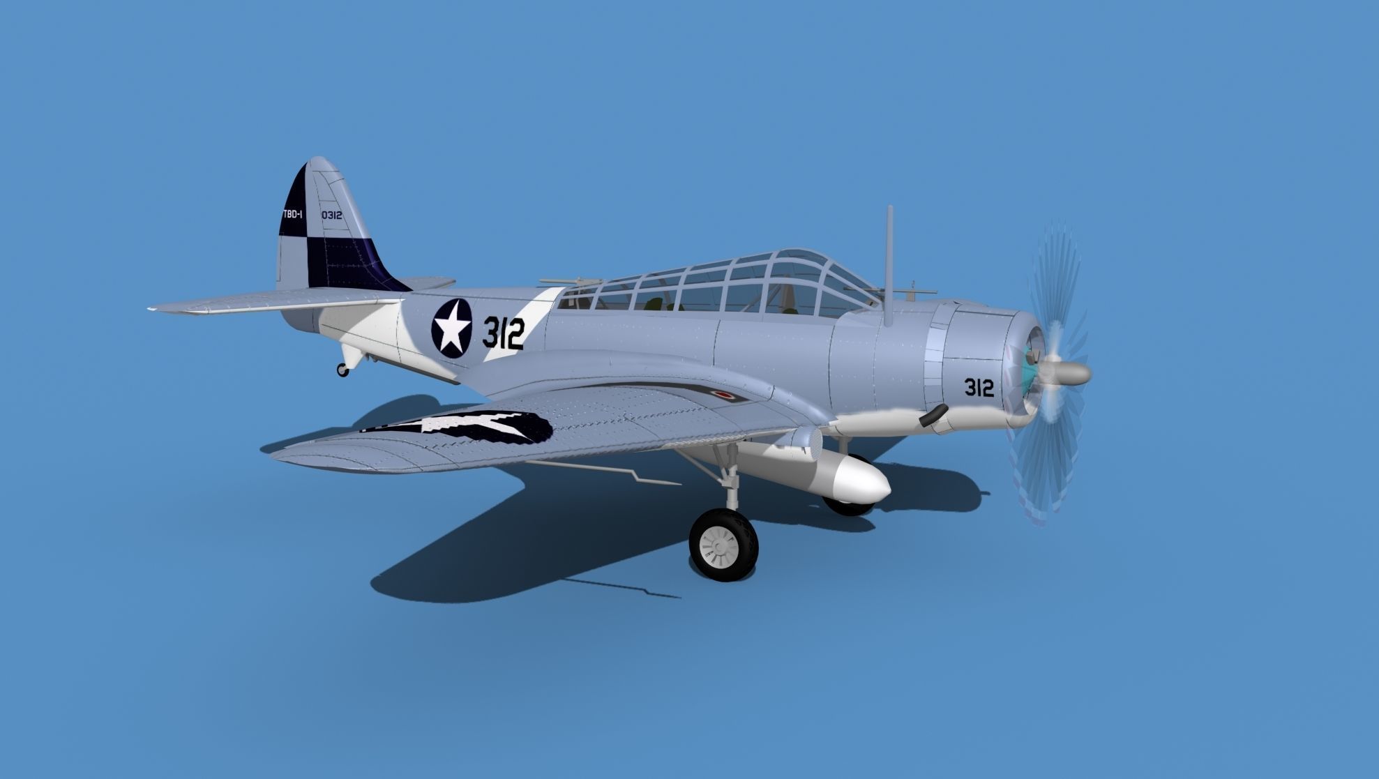 Douglas TBD-1 Devestator V12 3D model_3
