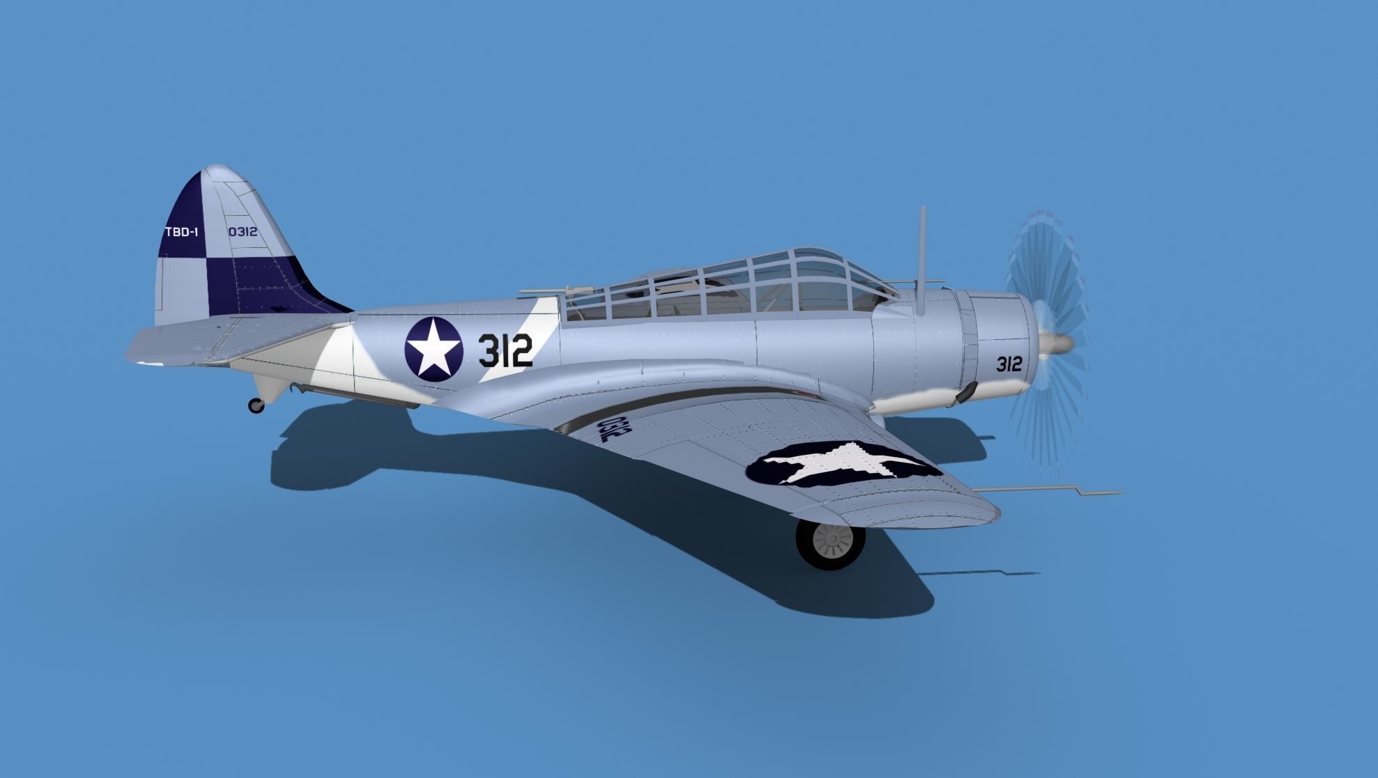 Douglas TBD-1 Devestator V12 3D model_4