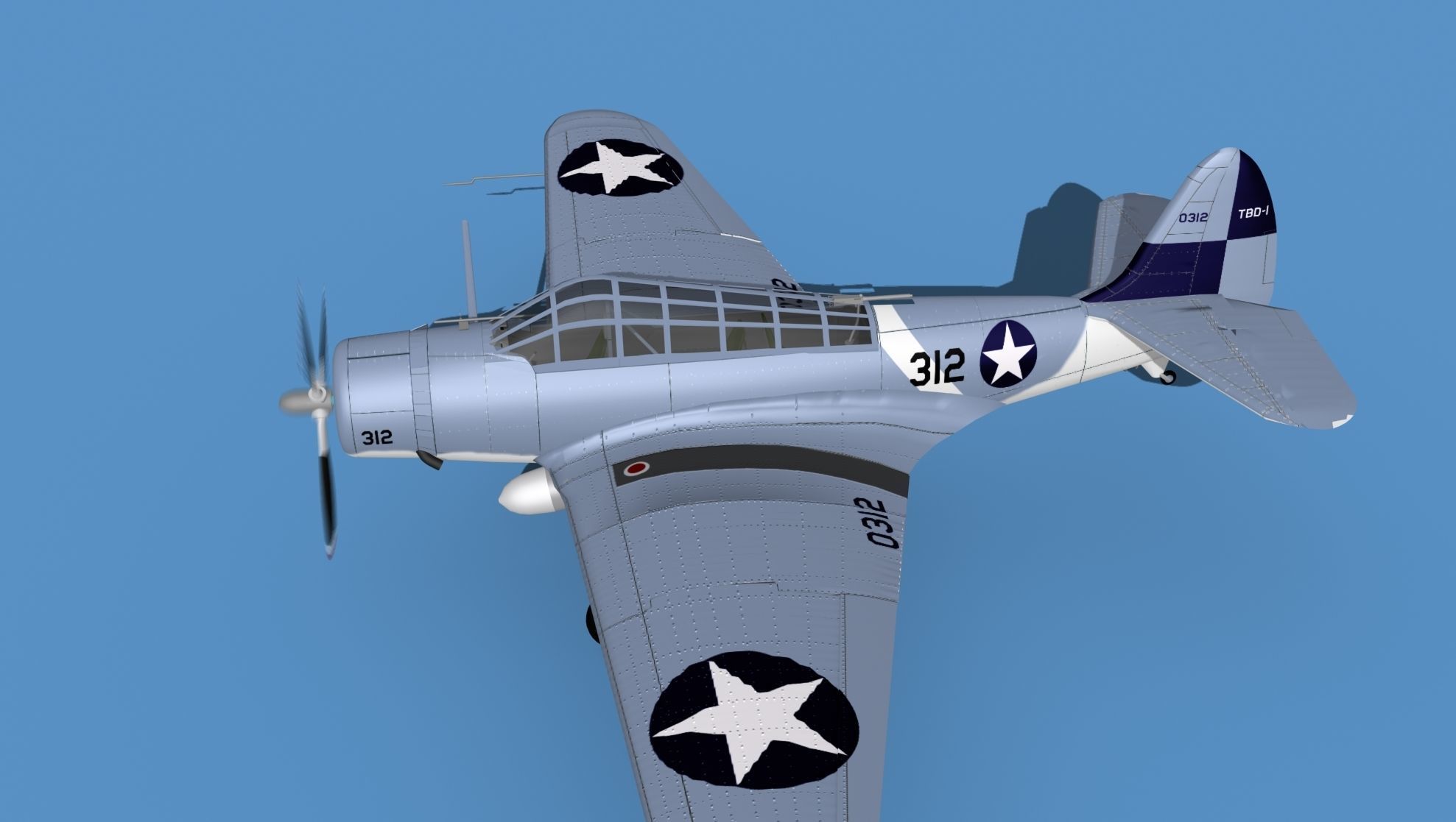 Douglas TBD-1 Devestator V12 3D model_9