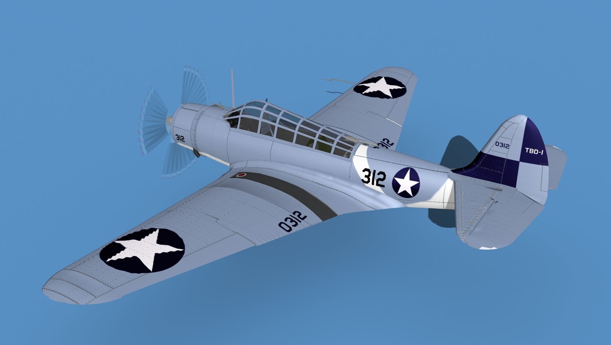 Douglas TBD-1 Devestator V12 3D model_8