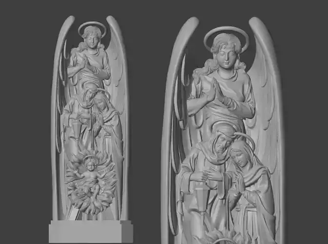 The Holy Family Christmas 3D print model
