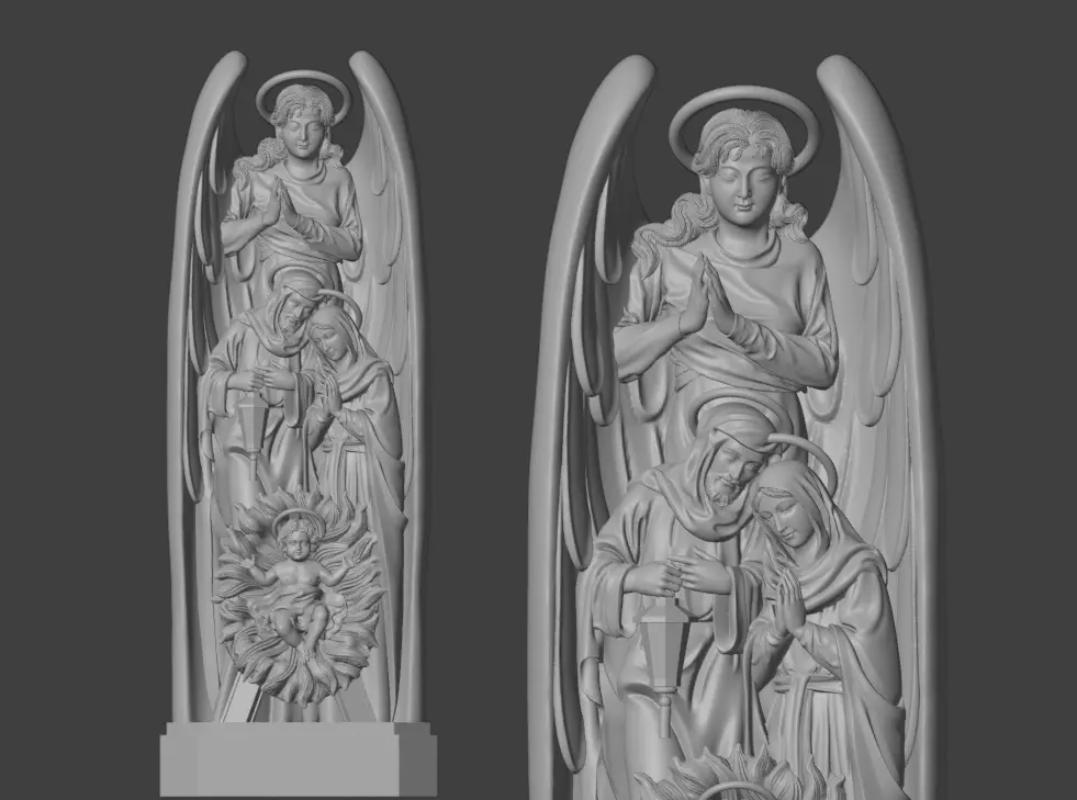 The Holy Family Christmas 3D print model_0