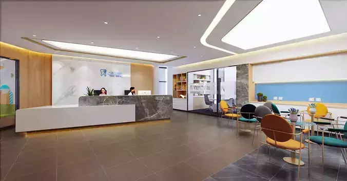 Hospital Reception - Corridor lobby hall