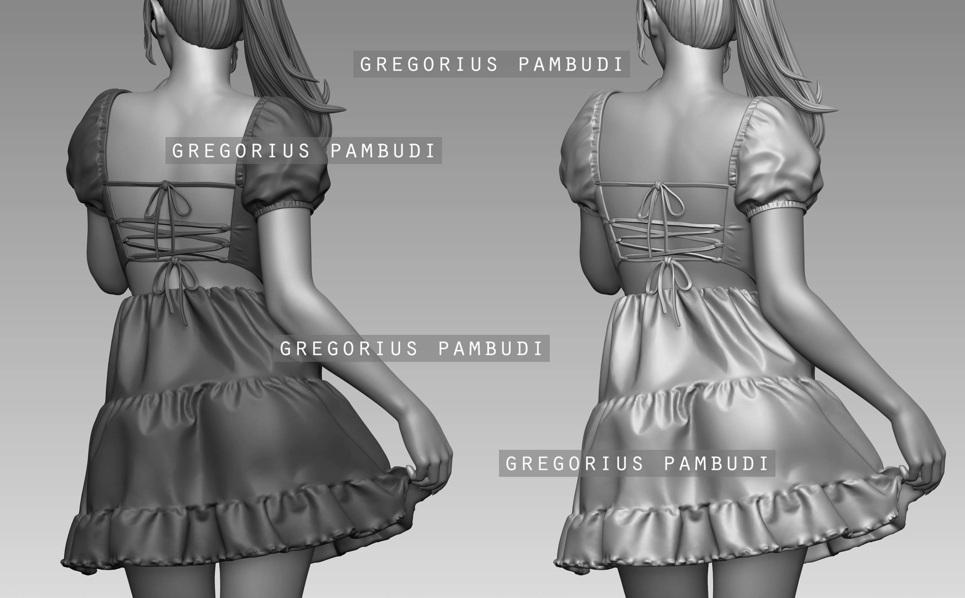 A woman Taking a Mirror Selfie Statue 3d Printable 3D print model_17