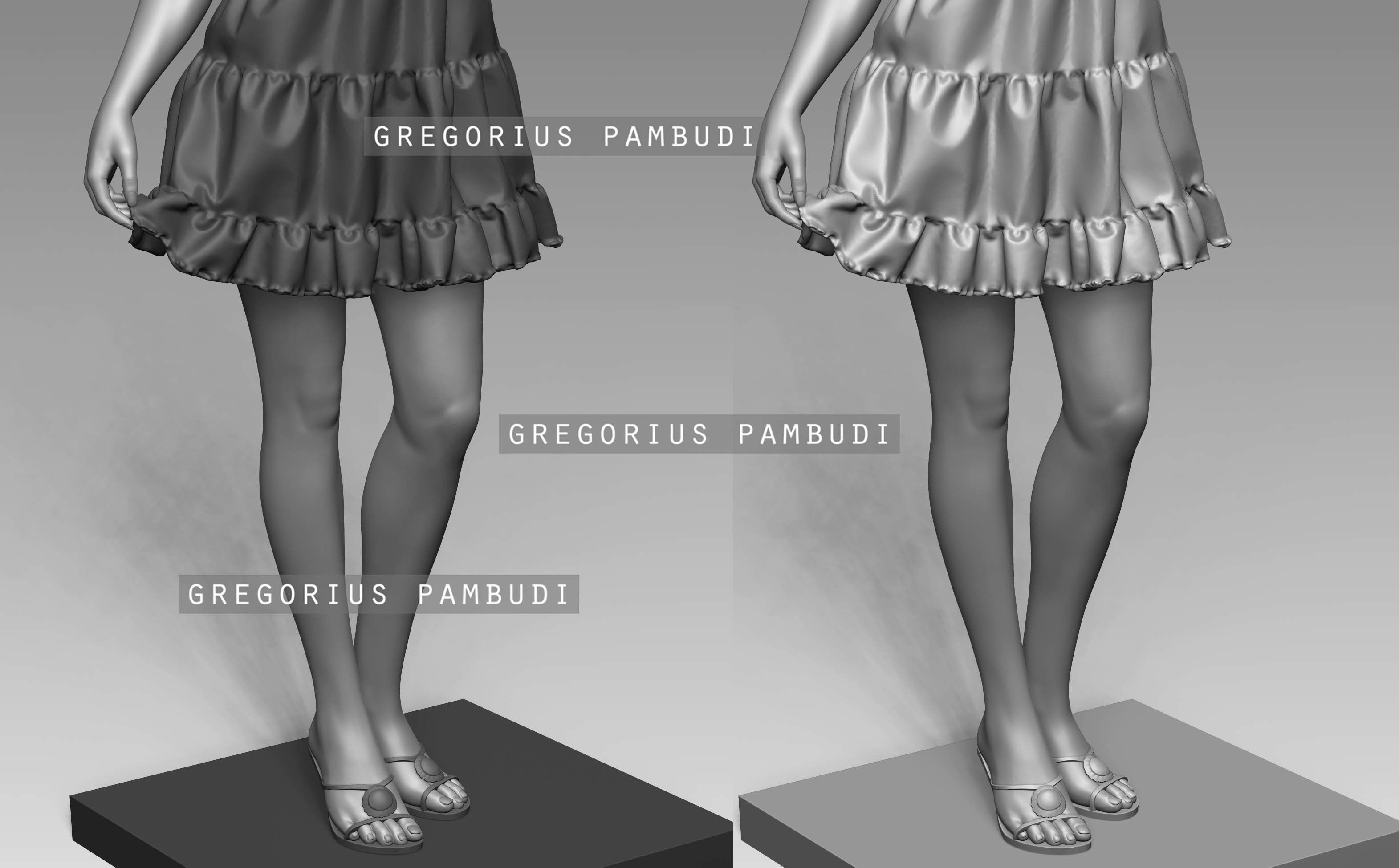 A woman Taking a Mirror Selfie Statue 3d Printable 3D print model_16