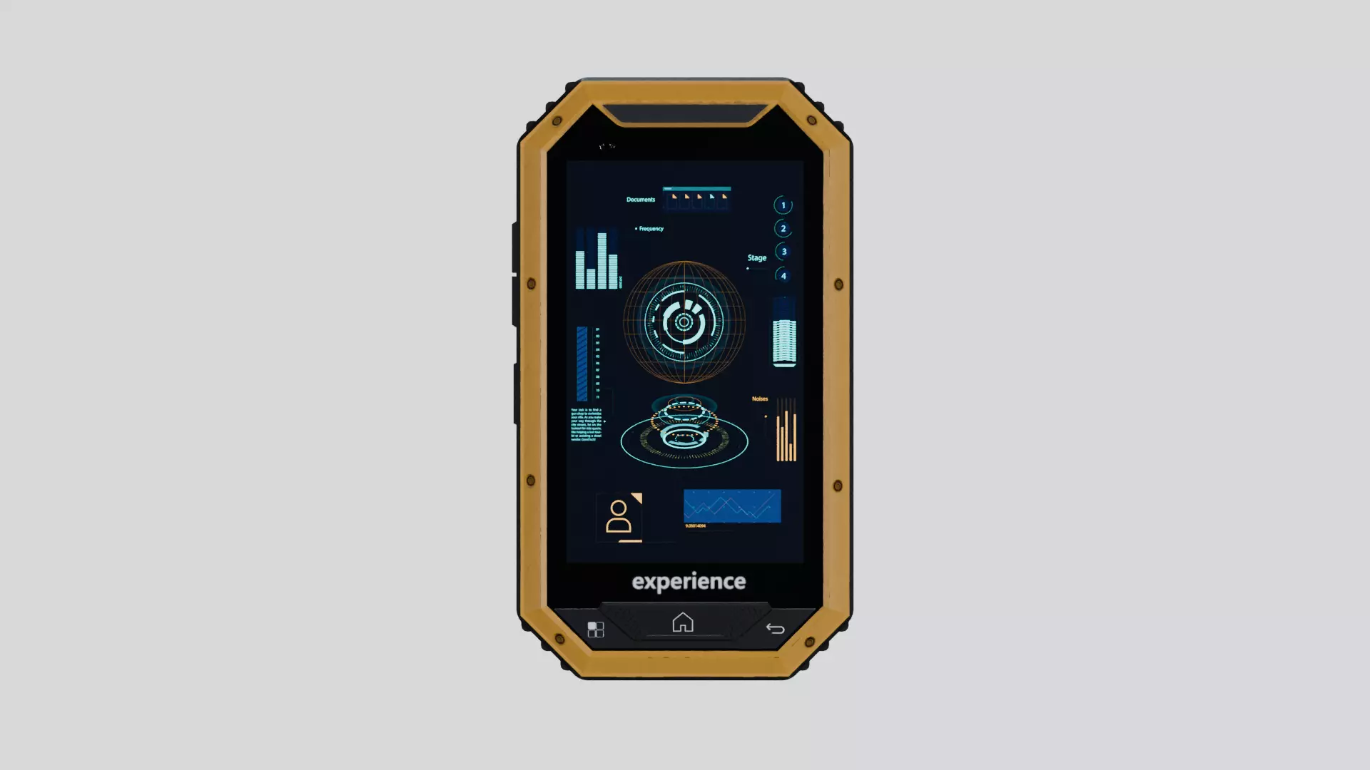 Rugged Tablet Free low-poly 3D model