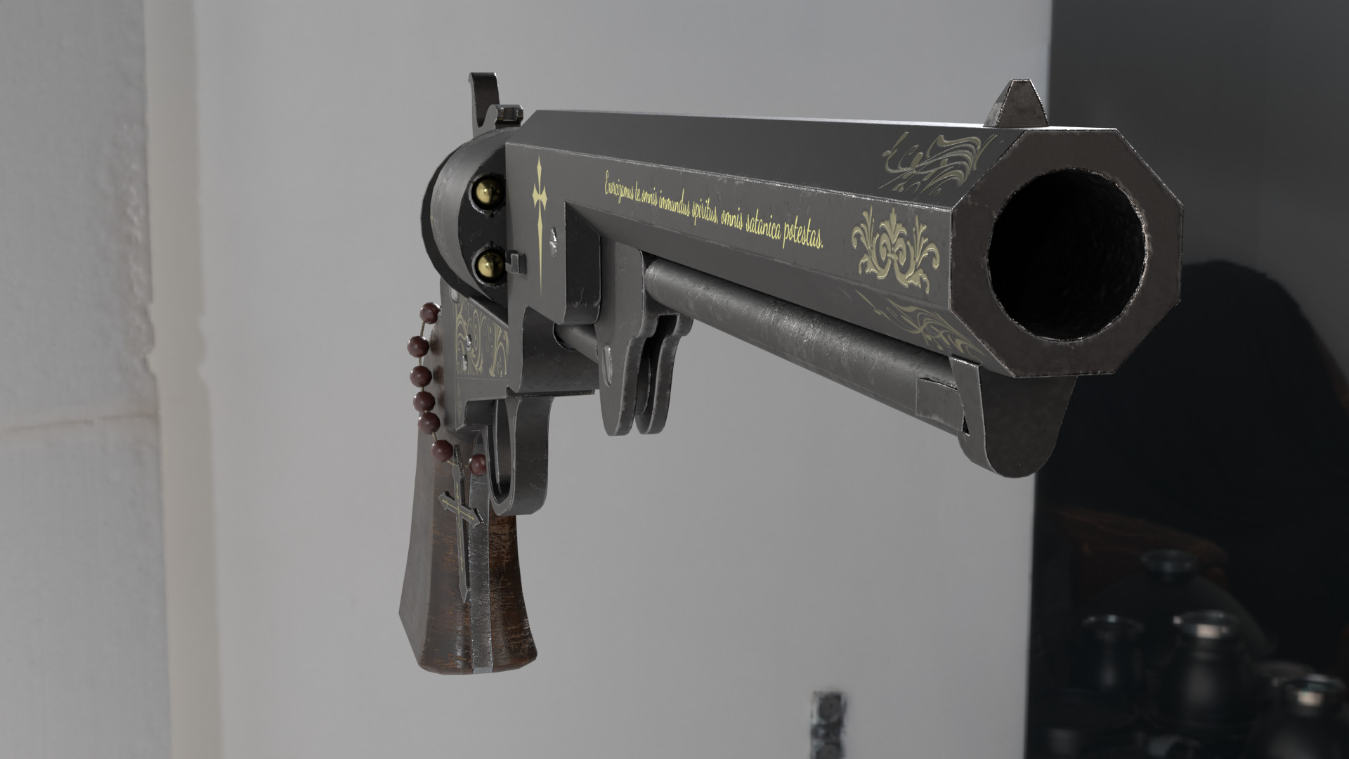 Exorcist Revolver Low-poly 3D model_13