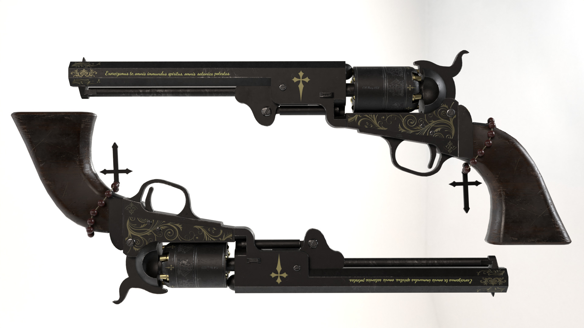 Exorcist Revolver Low-poly 3D model_10