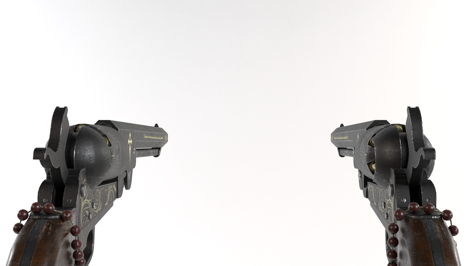Exorcist Revolver Low-poly 3D model_9