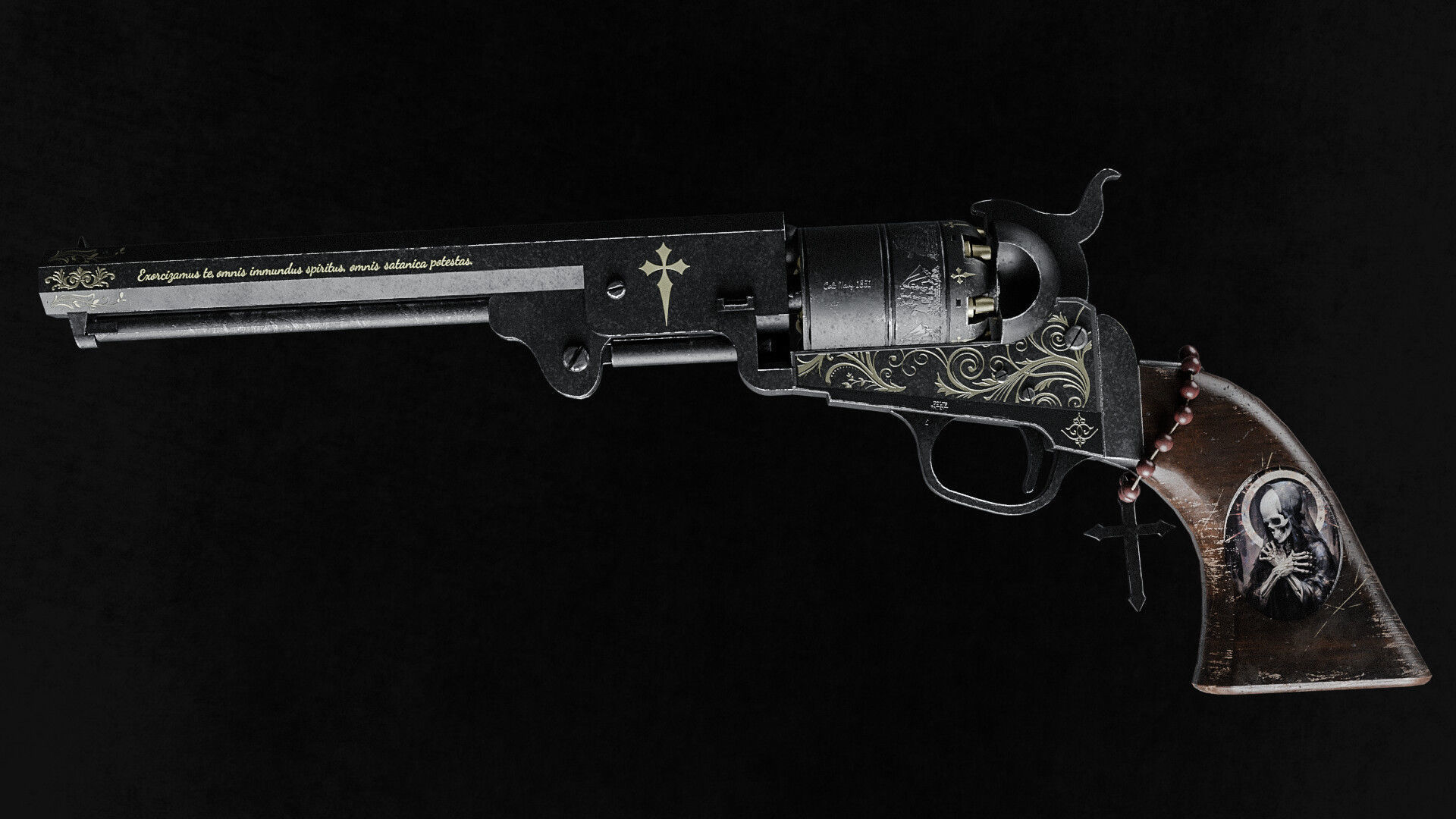 Exorcist Revolver Low-poly 3D model_5