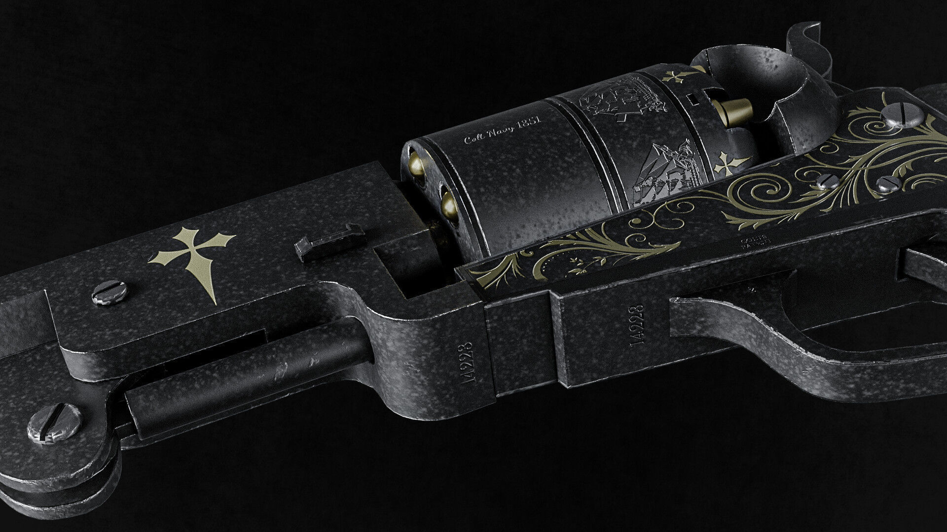 Exorcist Revolver Low-poly 3D model_2