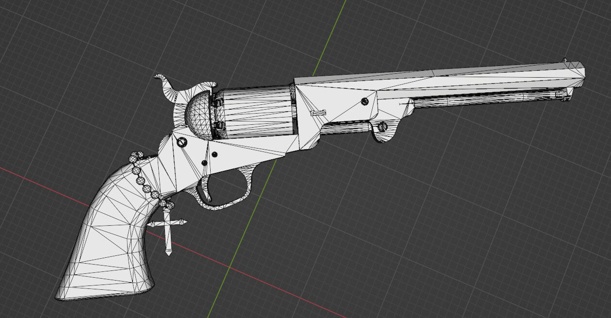 Exorcist Revolver Low-poly 3D model_17