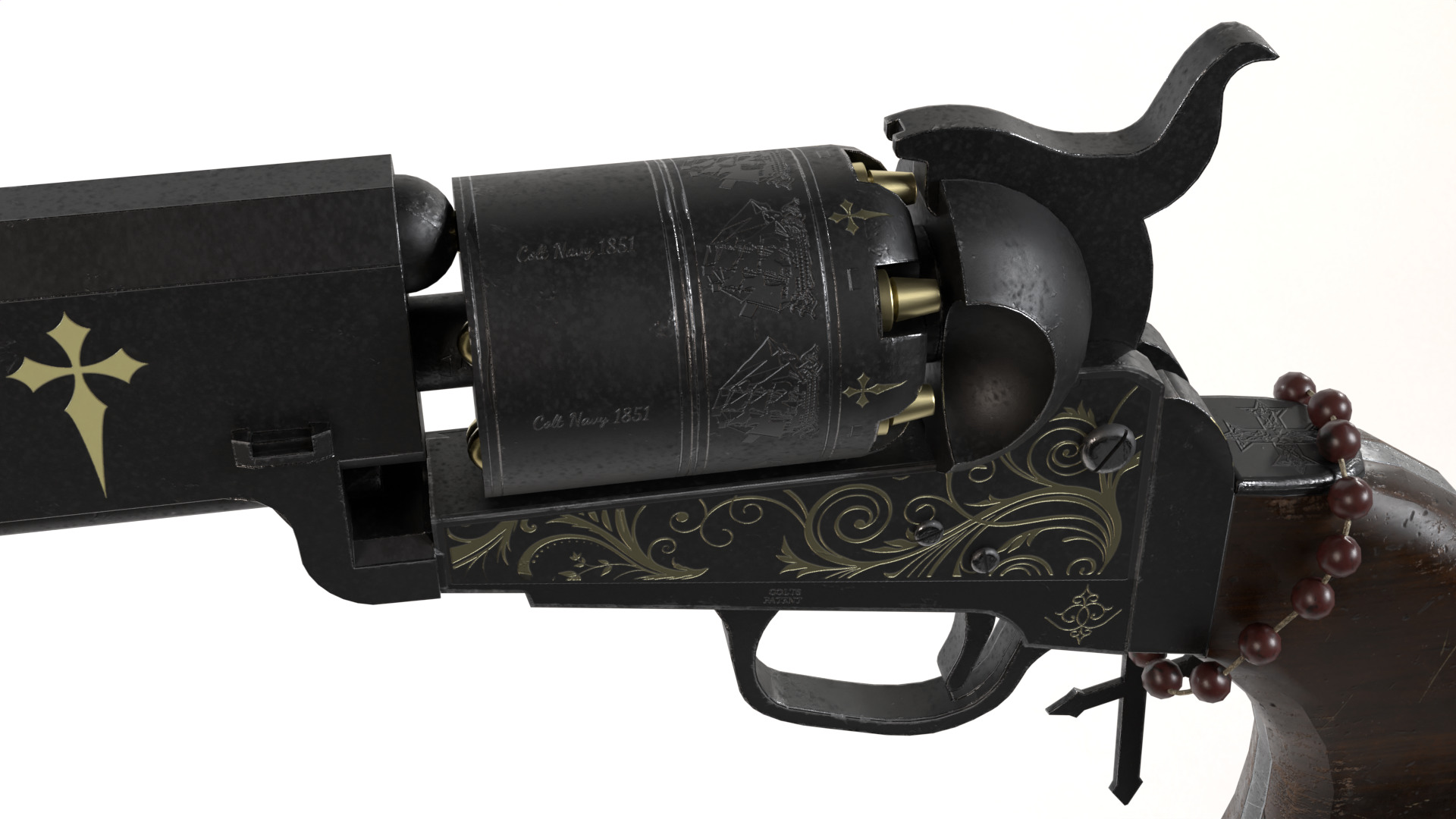 Exorcist Revolver Low-poly 3D model_8