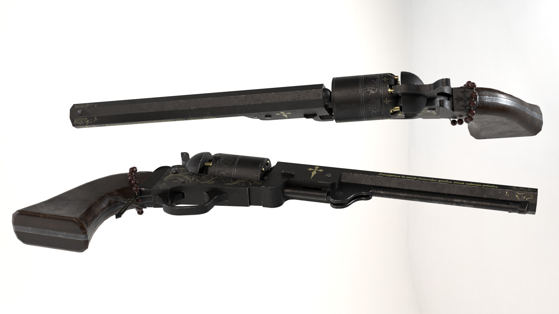 Exorcist Revolver Low-poly 3D model_16