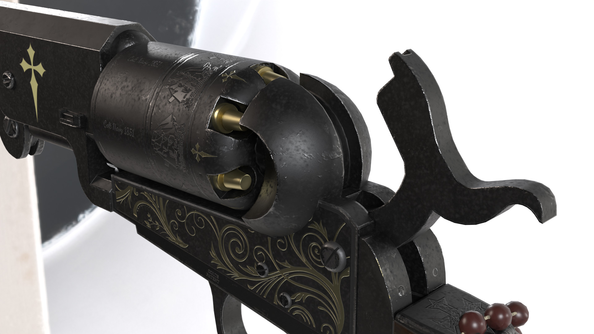 Exorcist Revolver Low-poly 3D model_14