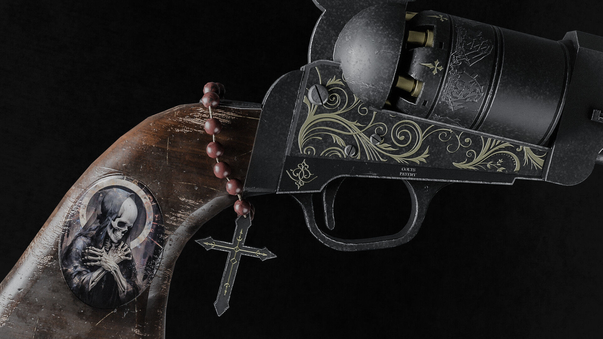 Exorcist Revolver Low-poly 3D model_7