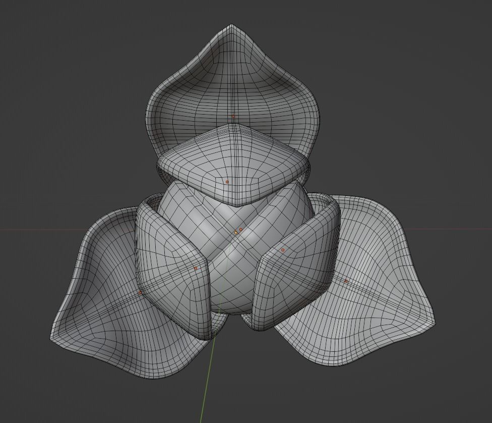 rumdul flower Low-poly 3D model_5