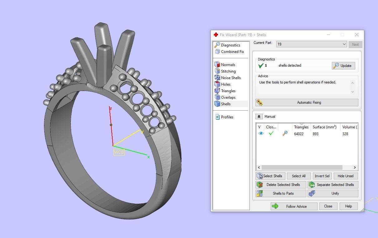 solitaire ring 3D print model_16