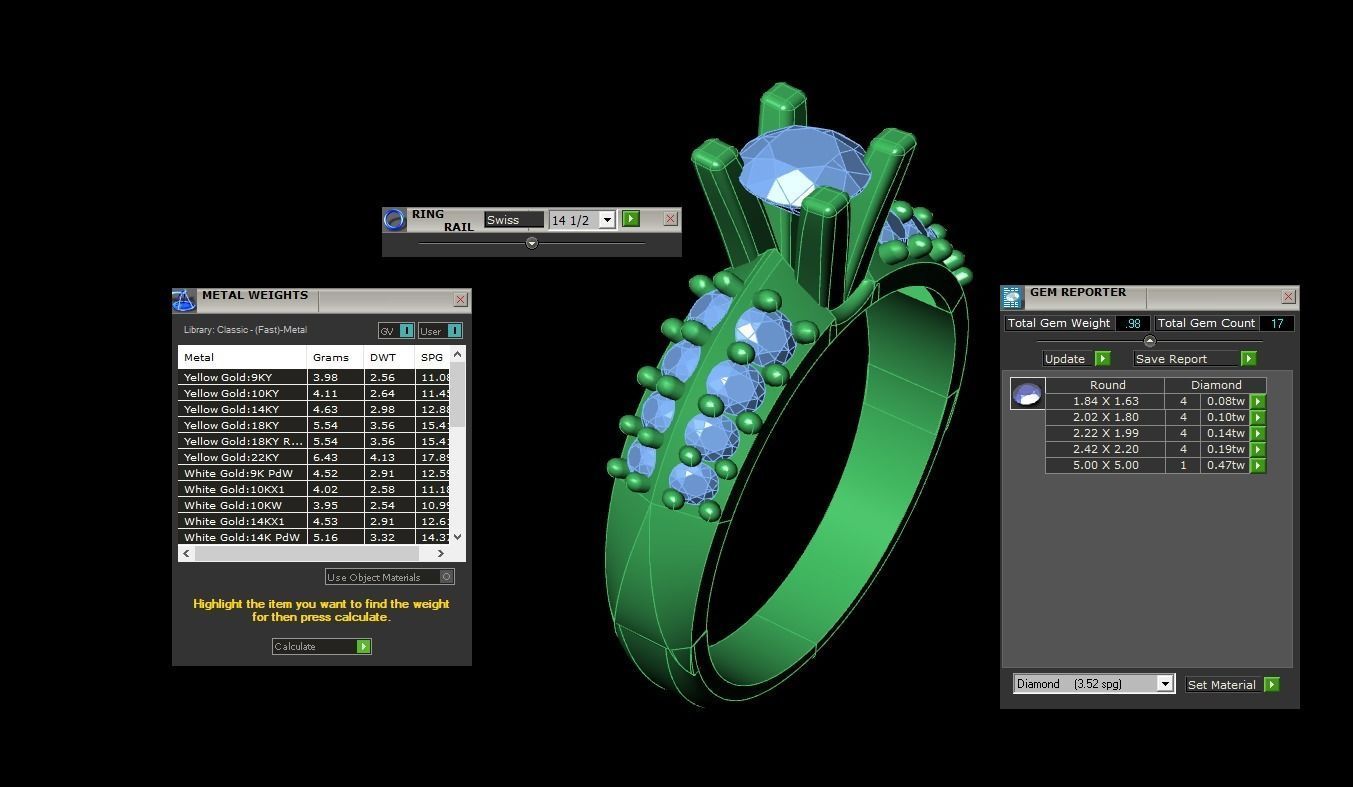 solitaire ring 3D print model_15